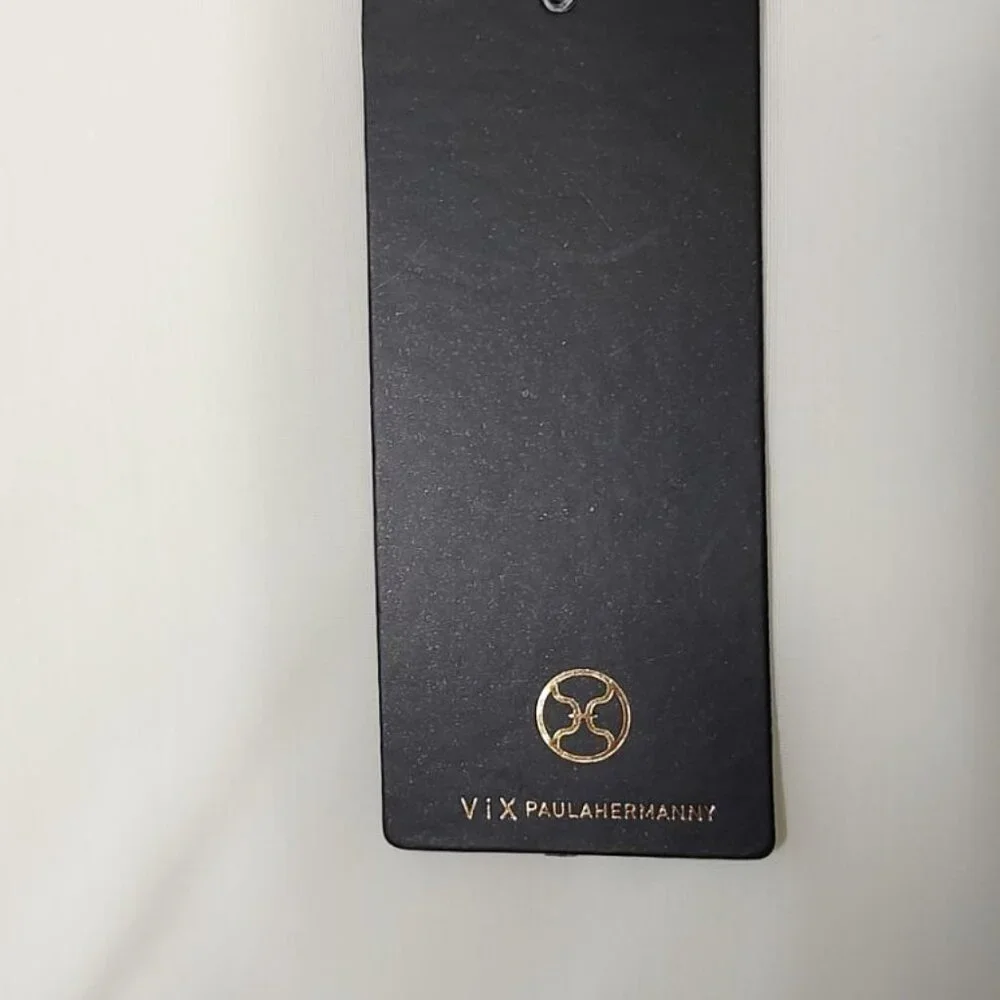 VIX Cover Up L white Solid Zaila Short Cover-up Cut Out Resortwear - Picture 12 of 13